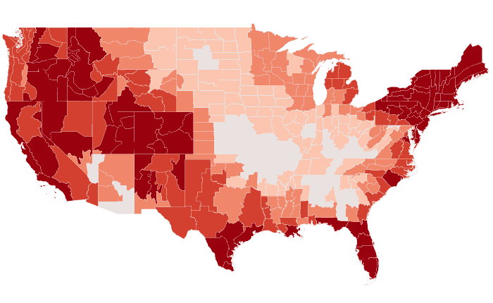 Temperature outlook map for JAS 2020