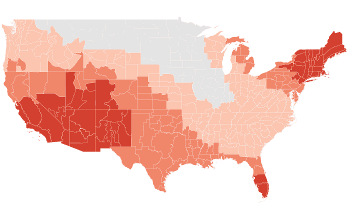 NOAA Climate Prediction Center temperature outlook for ASO 2020, redrawn by division