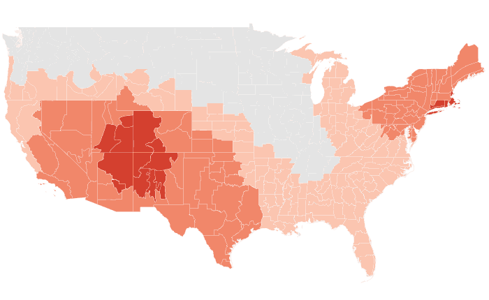 NOAA Climate Prediction Center temperature outlook for SON 2020, redrawn by division
