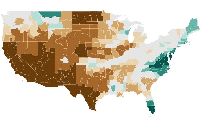 Observed precipitation departure from normal for OND 2020