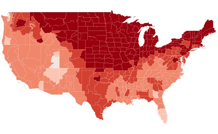 Observed temperature departure from normal for NDJ 2020-21