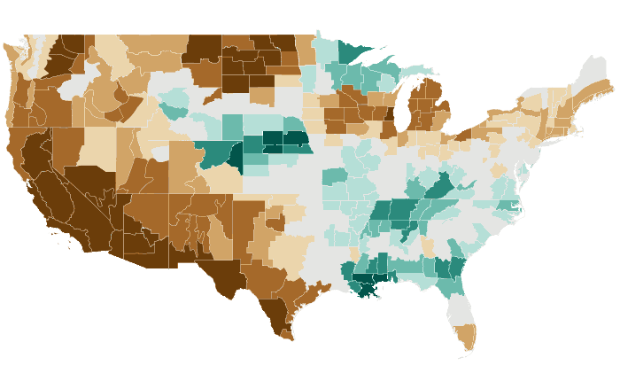 Observed precipitation departure from normal for FMA 2021