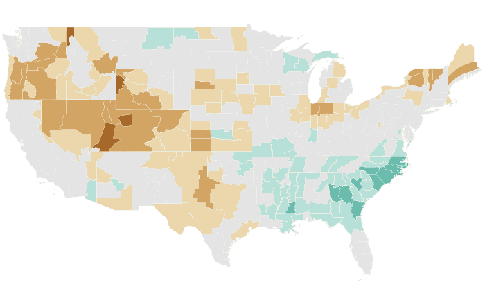 Precipitation outlook map for AMJ 2021