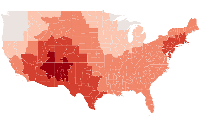 NOAA Climate Prediction Center temperature outlook for MJJ 2021, redrawn by division