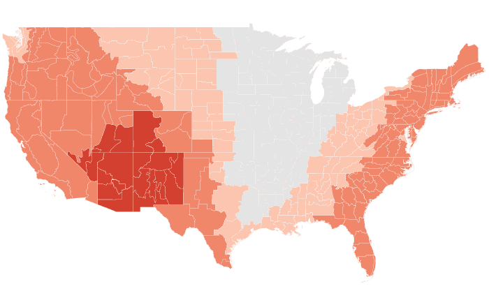 NOAA Climate Prediction Center temperature outlook for JJA 2021, redrawn by division