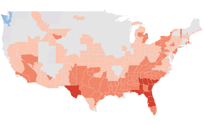 Temperature outlook map for JFM 2022