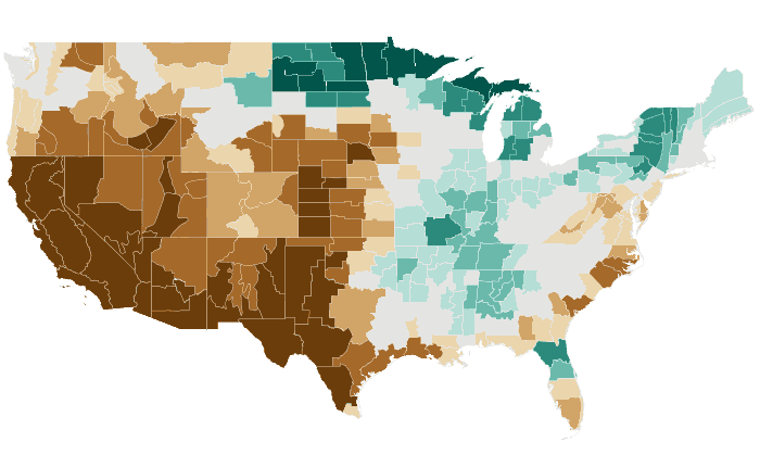 Observed precipitation departure from normal for FMA 2022