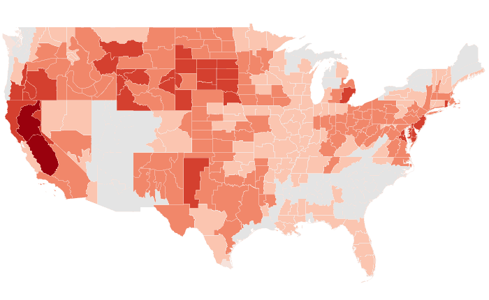 Temperature outlook map for MJJ 2022