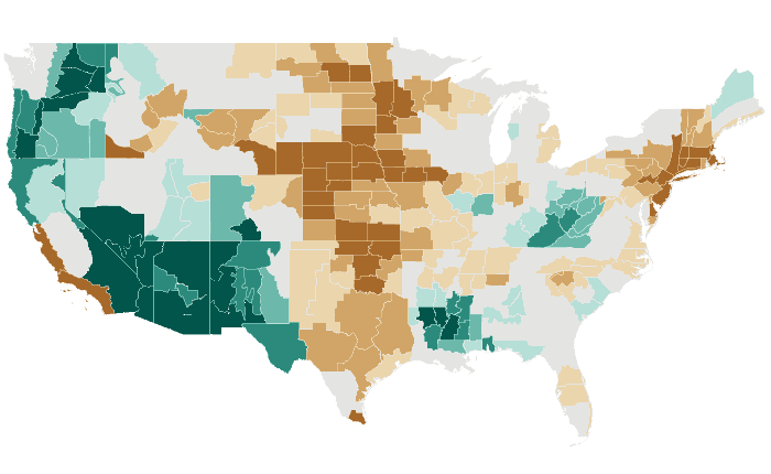 Observed precipitation departure from normal for JJA 2022