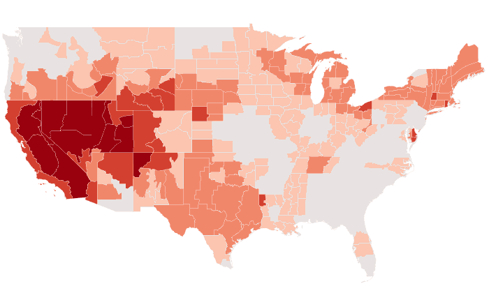 Temperature outlook map for JAS 2022