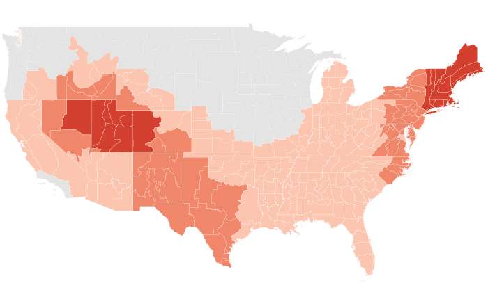 NOAA Climate Prediction Center temperature outlook for ASO 2022, redrawn by division