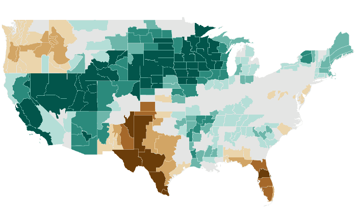 Observed precipitation departure from normal for DJF 2022-23