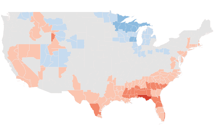 Temperature outlook map for DJF 2022-23