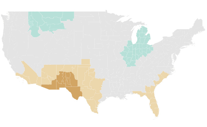 NOAA Climate Prediction Center precipitation outlook for JFM 2023, redrawn by division