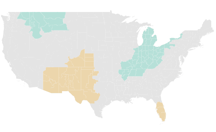 NOAA Climate Prediction Center precipitation outlook for FMA 2023, redrawn by division