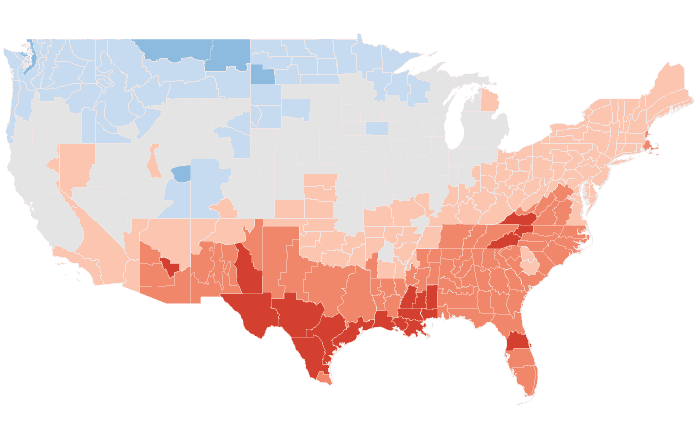 Temperature outlook map for FMA 2023