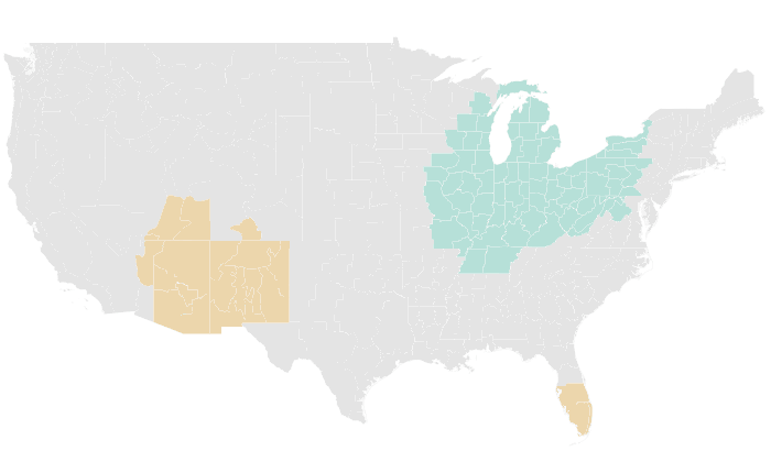 NOAA Climate Prediction Center precipitation outlook for MAM 2023, redrawn by division
