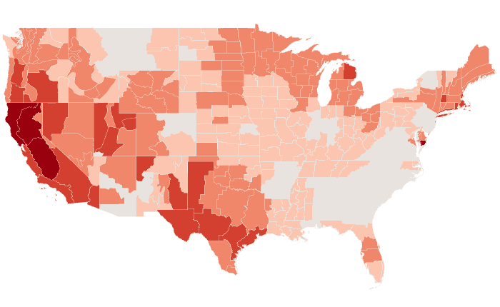 Temperature outlook map for JAS 2023