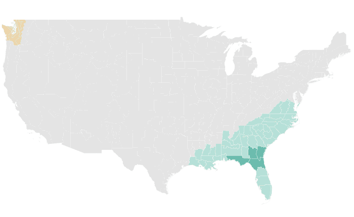 NOAA Climate Prediction Center precipitation outlook for OND 2023, redrawn by division