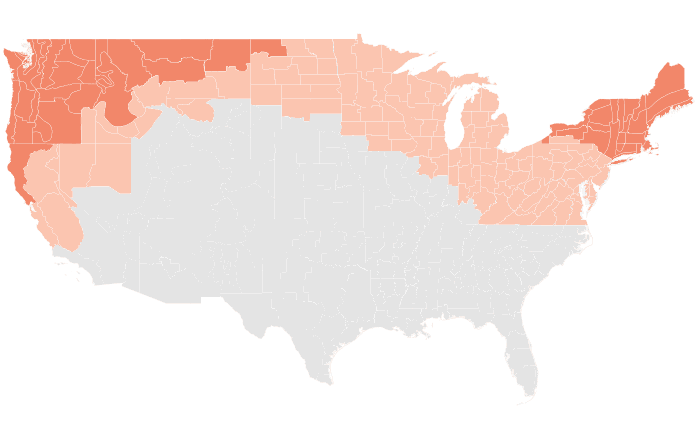 NOAA Climate Prediction Center temperature outlook for NDJ 2023-24, redrawn by division