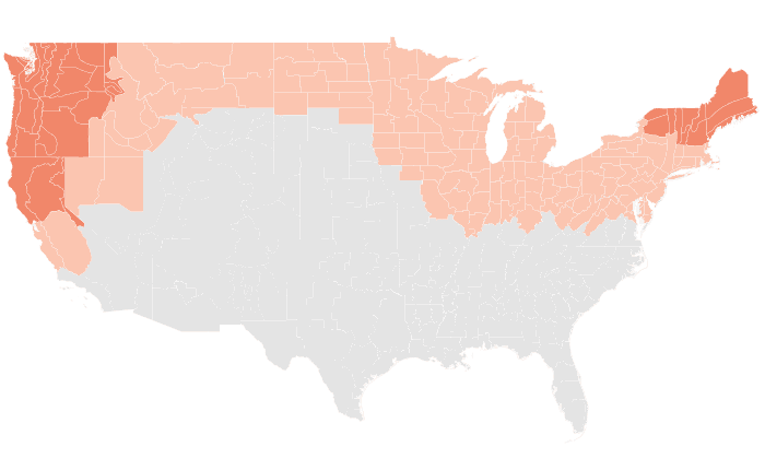 NOAA Climate Prediction Center temperature outlook for DJF 2023-24, redrawn by division