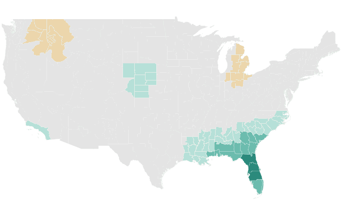 NOAA Climate Prediction Center precipitation outlook for FMA 2024, redrawn by division