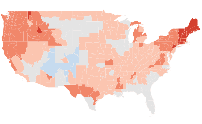 Temperature outlook map for FMA 2024