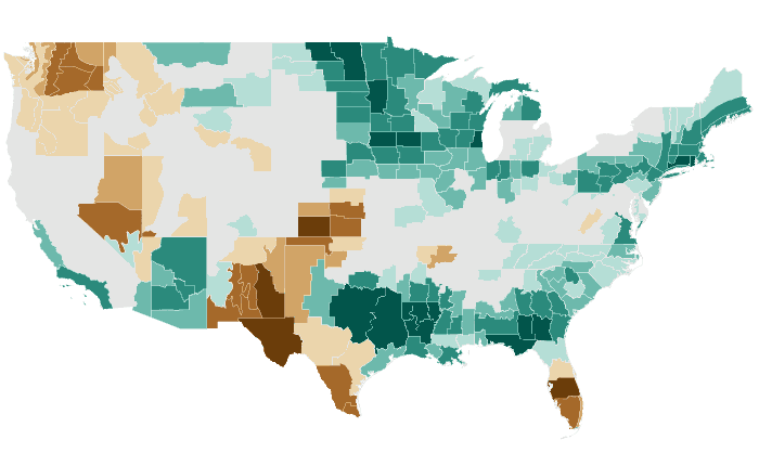 Observed precipitation departure from normal for MAM 2024