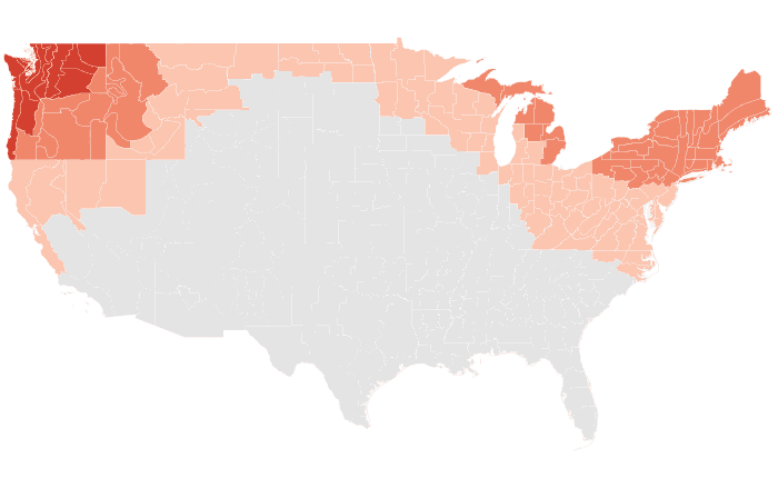 NOAA Climate Prediction Center temperature outlook for MAM 2024, redrawn by division