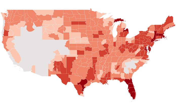 Temperature outlook map for MJJ 2024