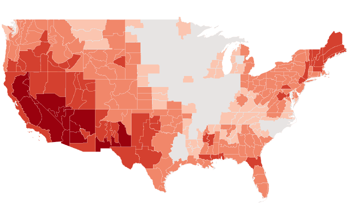 Observed temperature departure from normal for JJA 2024
