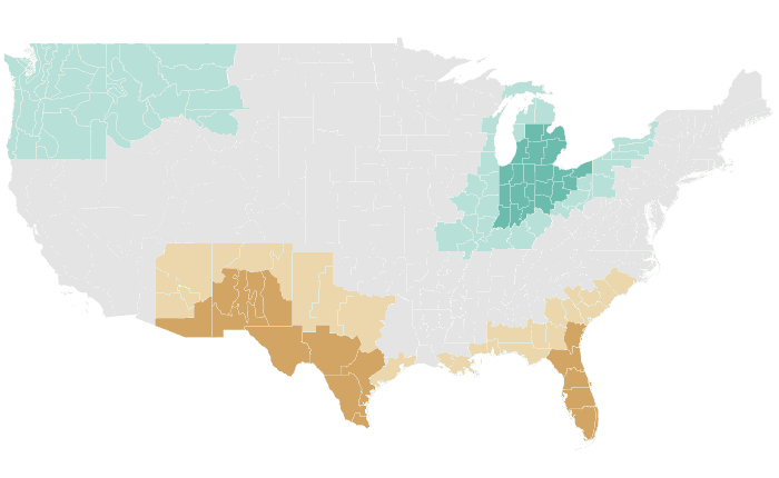 NOAA Climate Prediction Center precipitation outlook for JFM 2025, redrawn by division