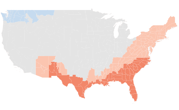 NOAA Climate Prediction Center temperature outlook for JFM 2025, redrawn by division