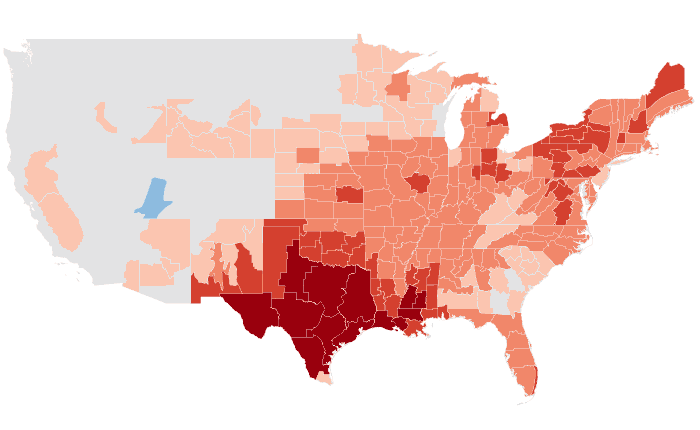 Temperature outlook map for MAM 2025