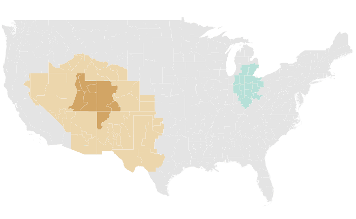 NOAA Climate Prediction Center precipitation outlook for AMJ 2025, redrawn by division