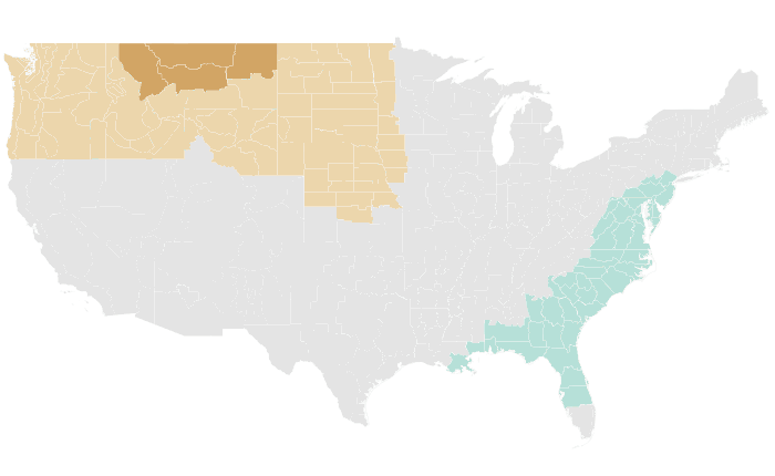 NOAA Climate Prediction Center precipitation outlook for JJA 2025, redrawn by division