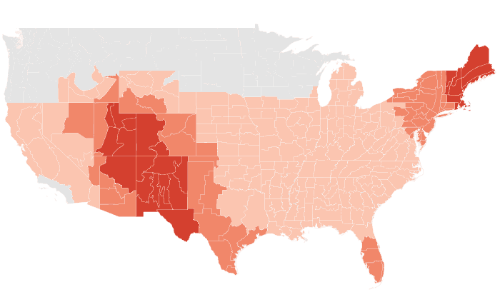 NOAA Climate Prediction Center temperature outlook for SON 2025, redrawn by division