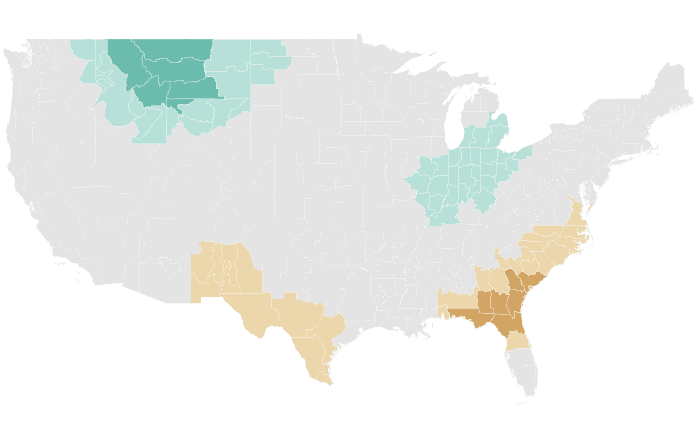 NOAA Climate Prediction Center precipitation outlook for DJF 2025-26, redrawn by division