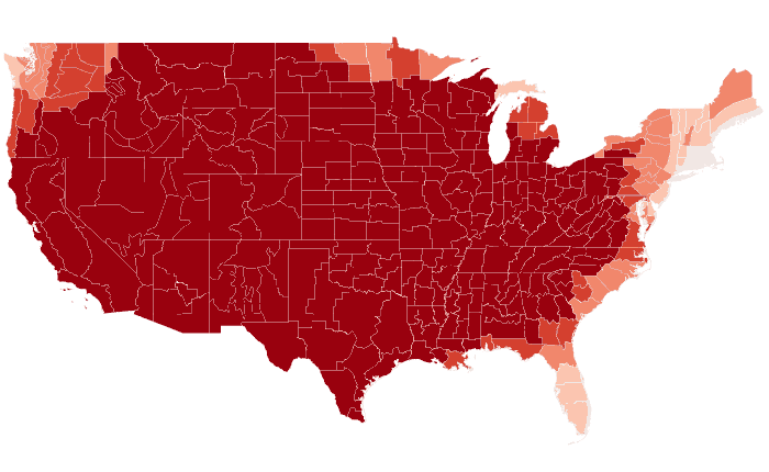 Observed temperature departure from normal for FMA 2026
