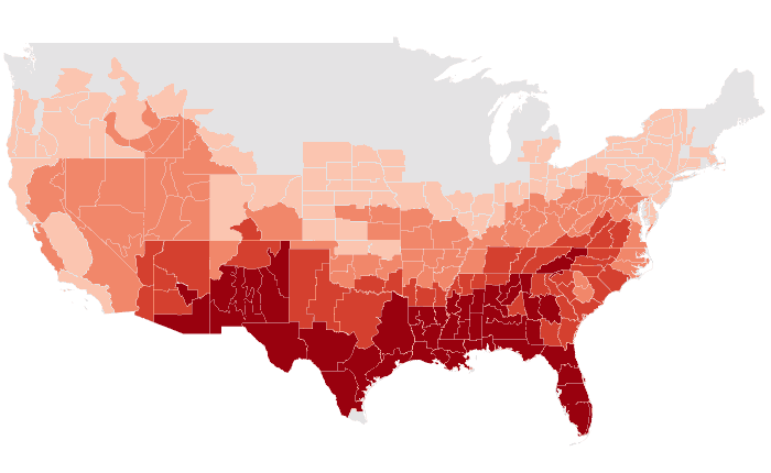Temperature outlook map for FMA 2026