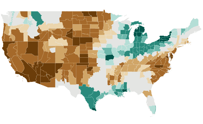 Observed precipitation departure from normal for MAM 2026